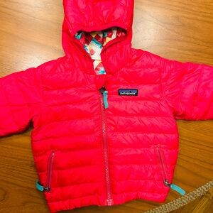 Patagonia Hi Loft Hot Pink Reversible Puffer Jacket 6-12M